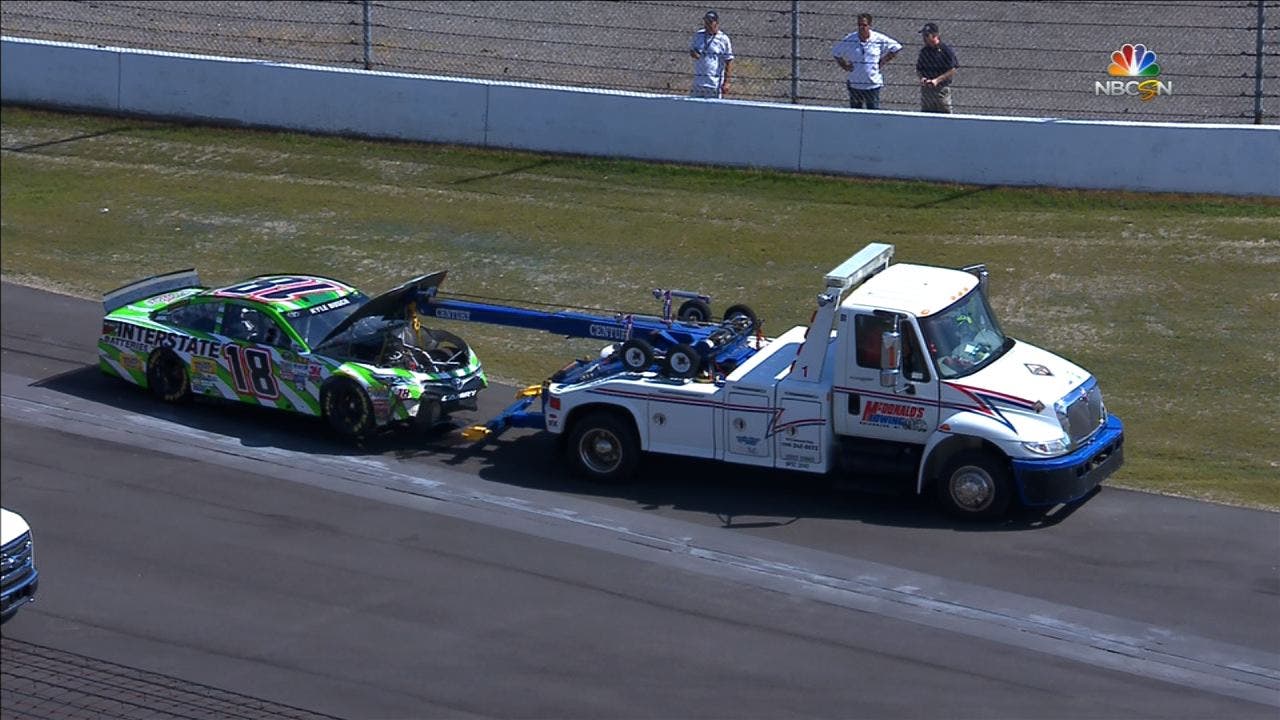 Kyle Busch wrecks early in final Sprint Cup practice at Michigan